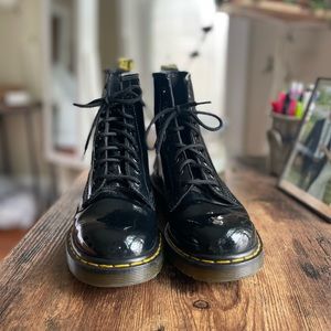 Dr. Martens 1460 Patent Leather Lace Up Boots